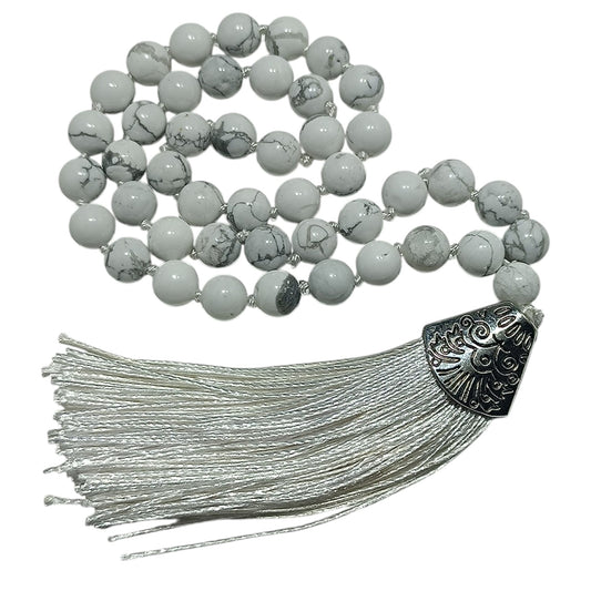 Codigo Sagrado 45 Cuentas Howlite Bola 8mm 600101464-14