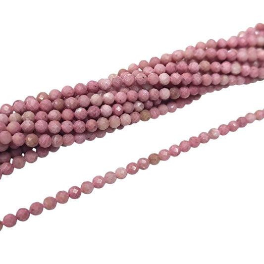 Tira Facetada 4 mm Rodonita Ref 41964