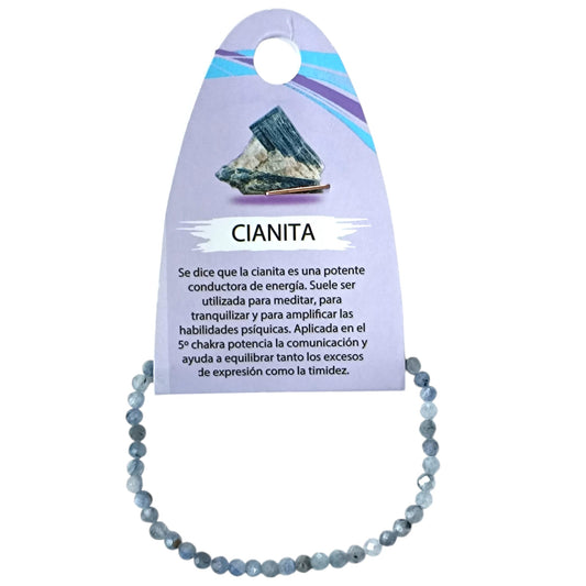 Pulsera Facetada Piedra Natural Cianita 3 mm Ref: 600604218