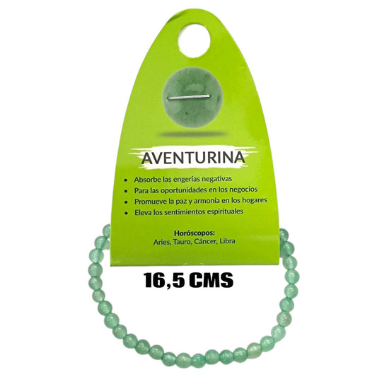Pulsera Elastica Infantil 16,5 Cms Aprox Piedra Aventurina 4 mm 600104510-12