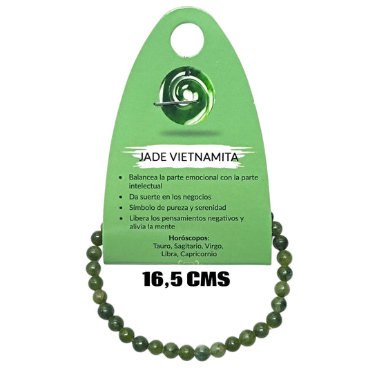 Pulsera Elastica Infantil 16,5 Cms Aprox Piedra Jade Vietnamita 4 mm 600104509-44