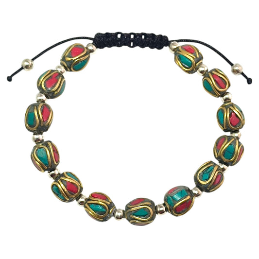 Pulsera Tibetana entrepieza 8mm (EL DIJE PUEDE LIGERAMENTE SER DIFERENTE) Ref:600404345-05