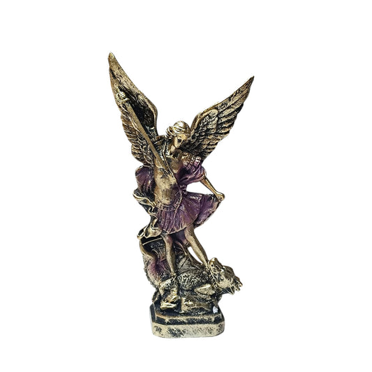 600103763 Figura En Resina San Jorge Morado 12 Cms Aprox