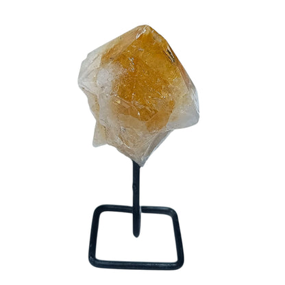 Piedra Natural Citrino En Bruto Con Base De Metal Altura 10 Cms Aprox (La Pieza Puede Ser Ligeramente Diferente A La Foto) Ref: 401004231