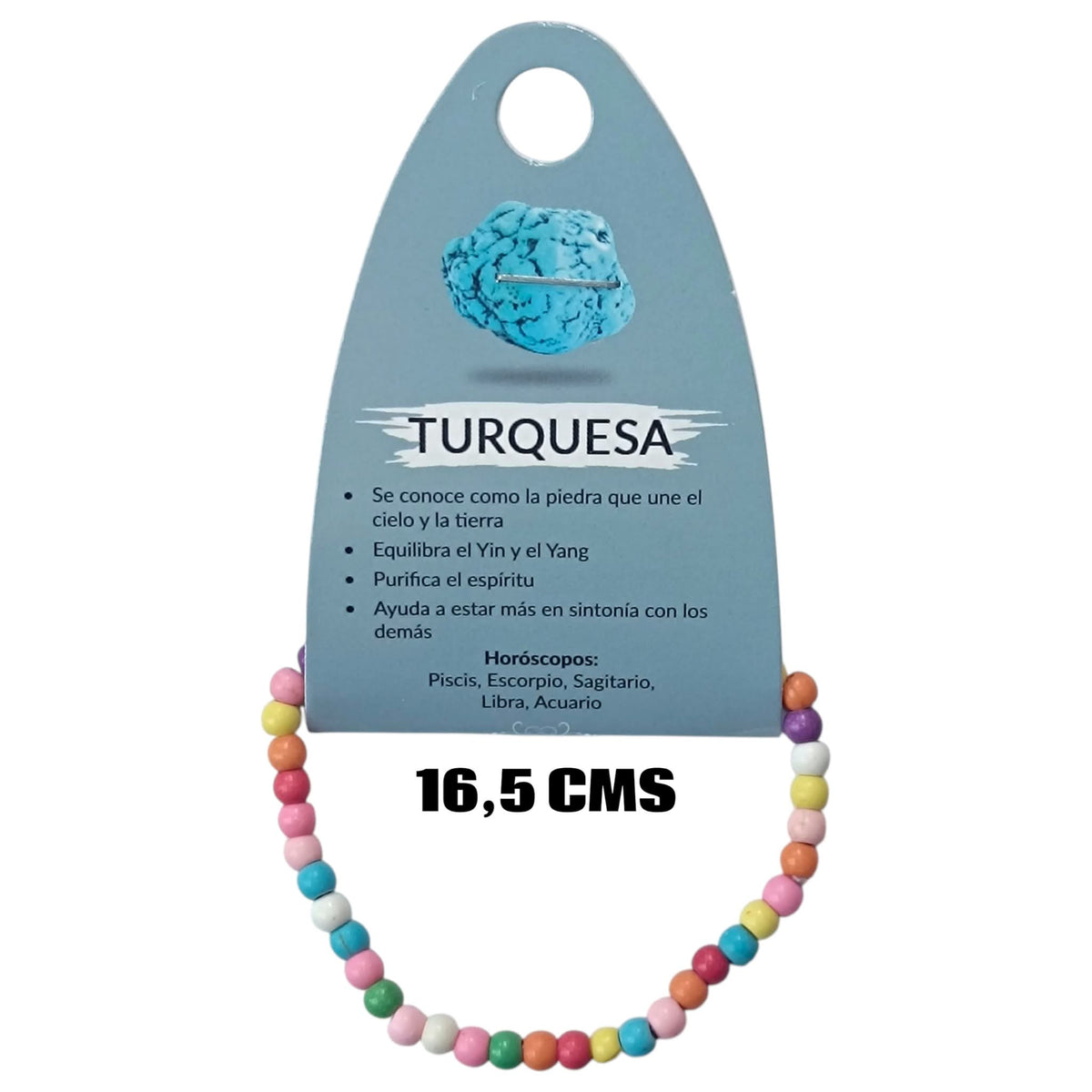 Pulsera Elastica Infantil 16,5 Cms Aprox Piedra Turquesina Multi 4 mm 600104508-46