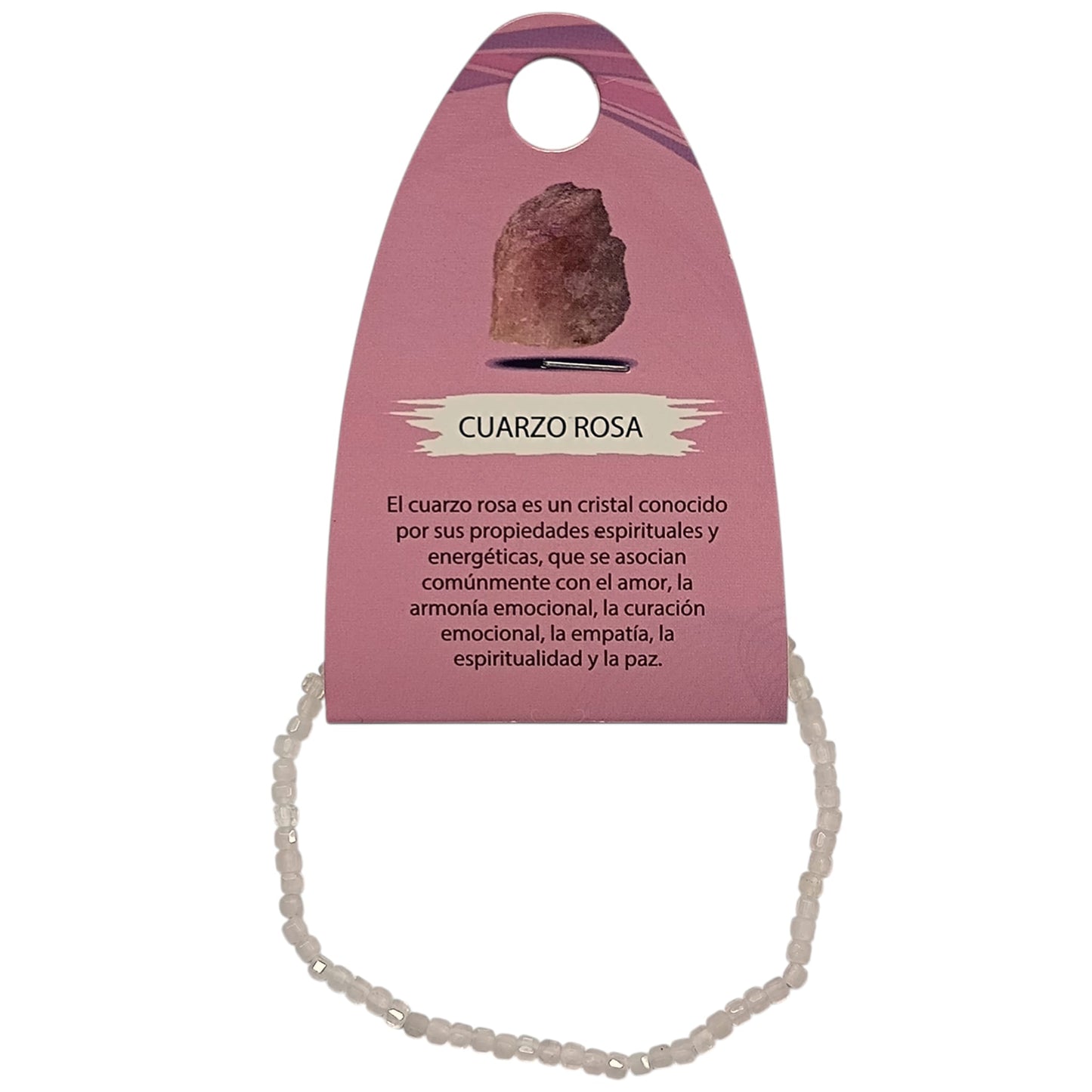 Pulsera Facetada Cuarzo Rosa Cubo 2x2 mm 600604027 - stonez