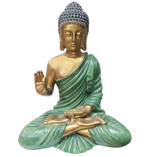 Figura En Resina Buda 31 Cms Aprox Verde 600104068