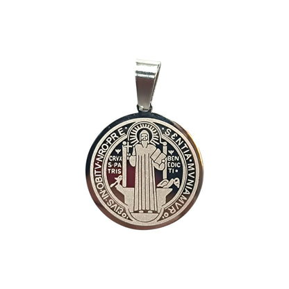 Colgante Acero Medalla San Benito 20 mm 60927-19