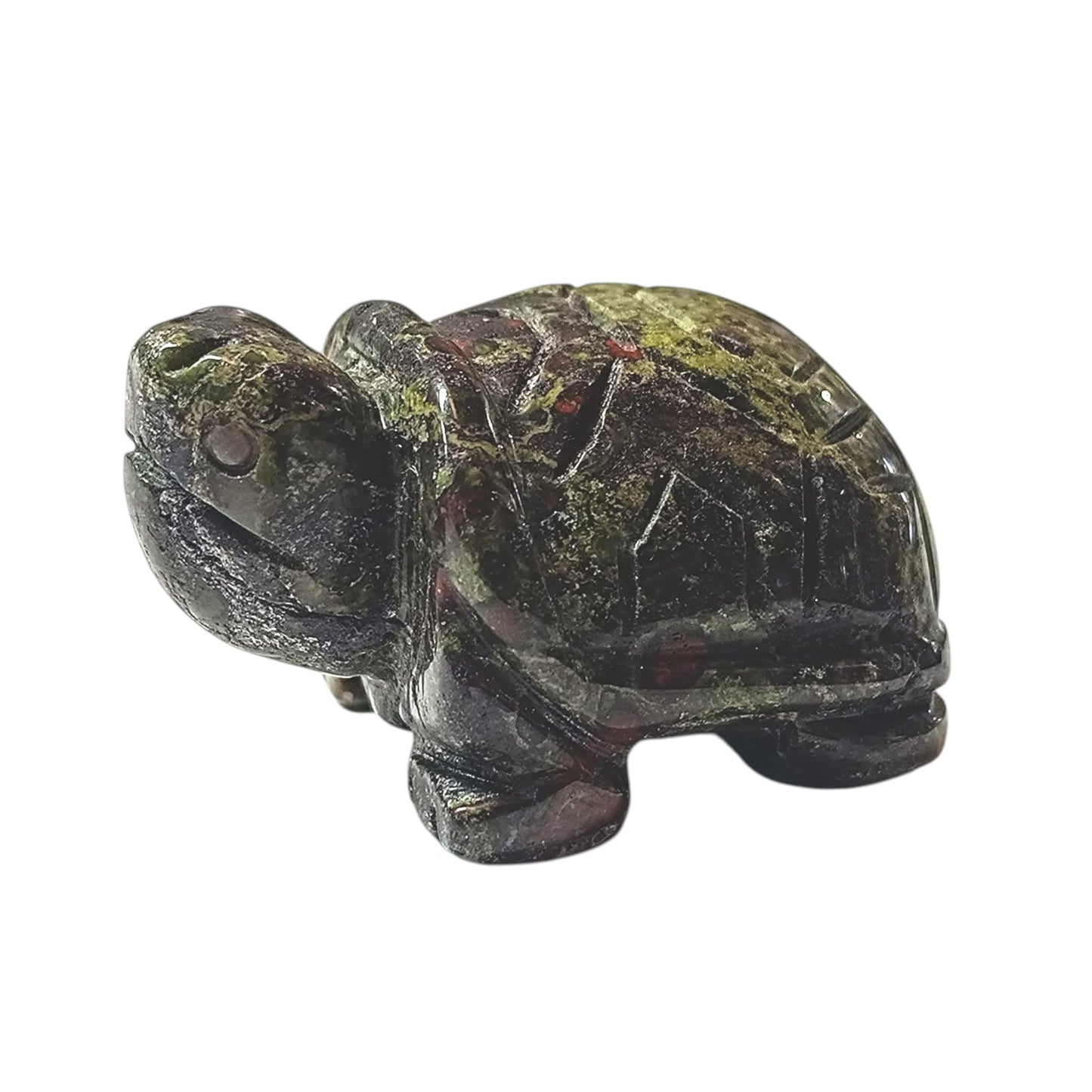 Tortuga Tallado Piedra Sangre De Dragon 5 Cms Aprox (La Pieza Puede Ser Diferente A La Foto) Aprox Ref: 1114
