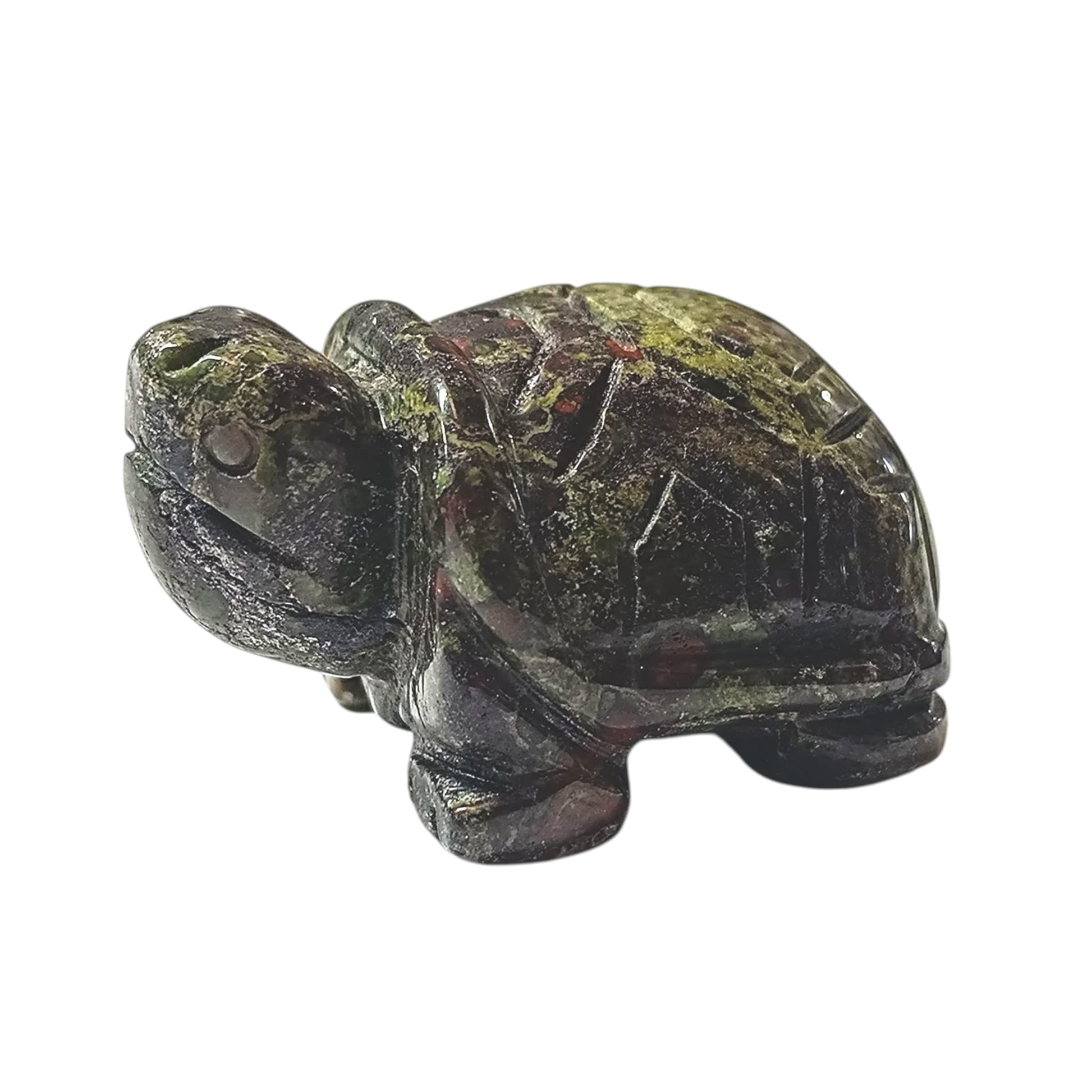 Tortuga Tallado Piedra Sangre De Dragon 5 Cms Aprox (La Pieza Puede Ser Diferente A La Foto) Aprox Ref: 1114