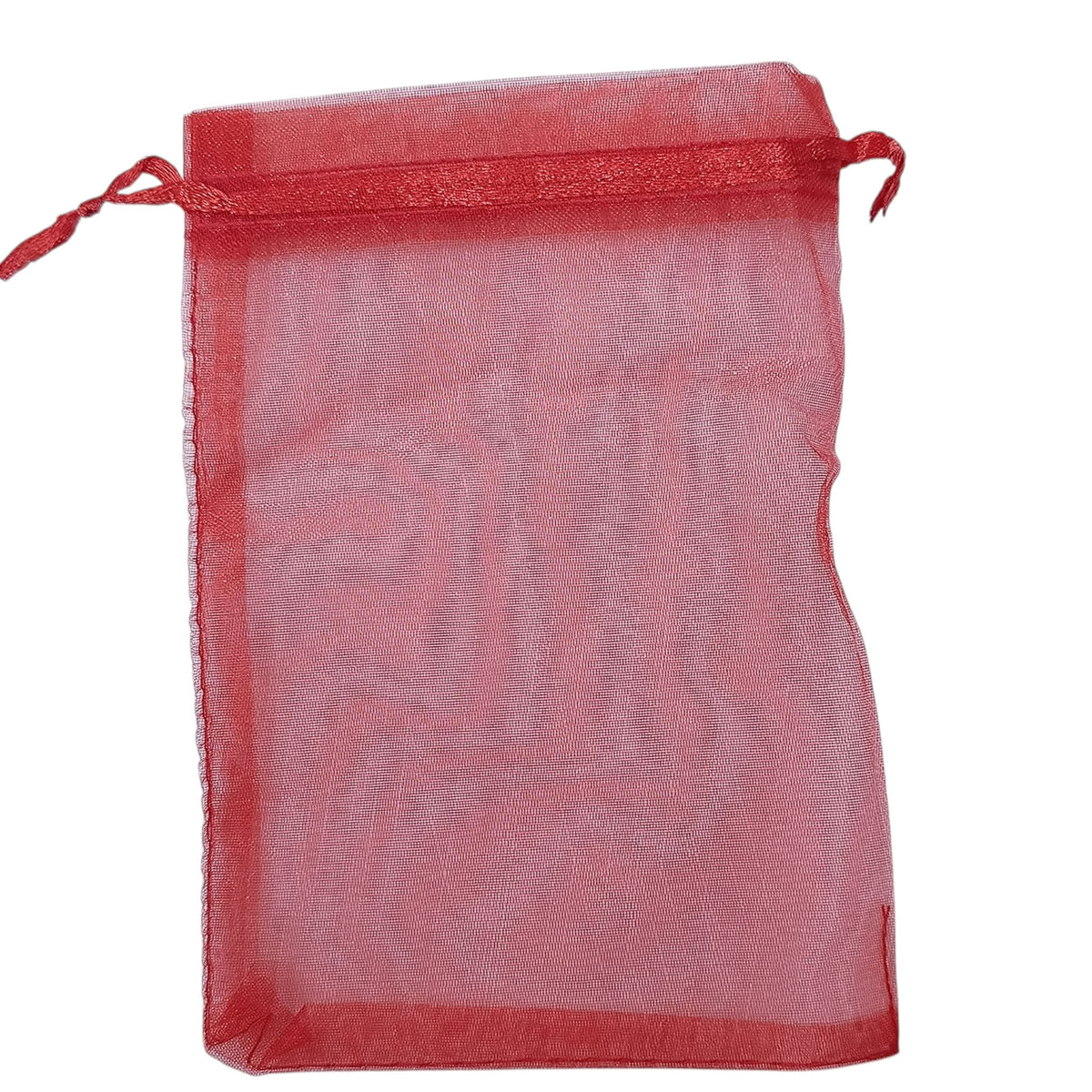Paquete 100 Bolsas Organza Color Rojo 10x15 Cms Aprox 600104582