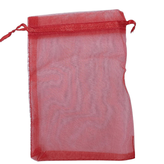 Paquete 100 Bolsas Organza Color Rojo 10x15 Cms Aprox 600104582