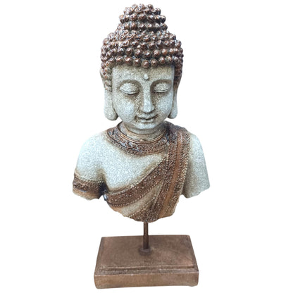 Figura En Resina Buda En Pedestal 37 Cms Aprox REF 600104517