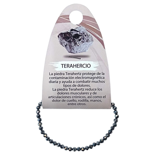 Pulsera Facetada Infantil Piedra Terahercio 3 mm 15,5 Cms Aprox 600604286