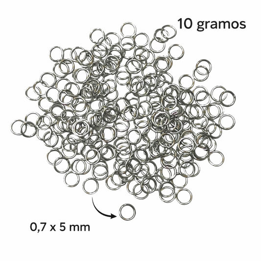 Paquete 10 Gramos Arandelas Acero 0.7 x 5 mm Ref 36269
