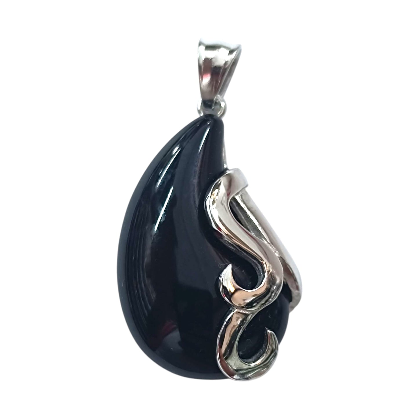 Colgante Acero Con Piedra Onix 40 mm 29305-05
