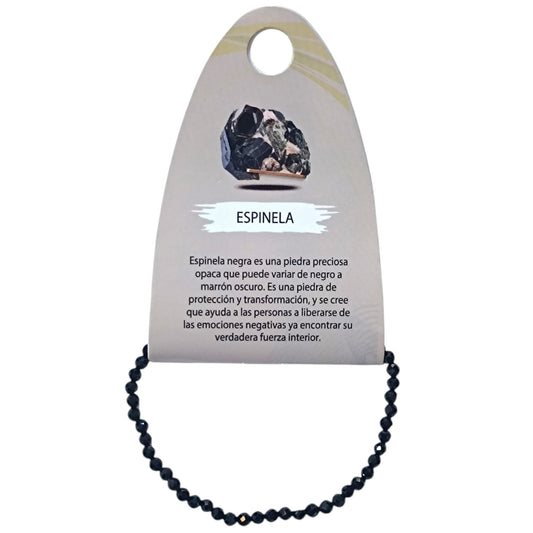 Pulsera Facetada Infantil Espinela 3 mm 15,5 Cms Aprox 600604274
