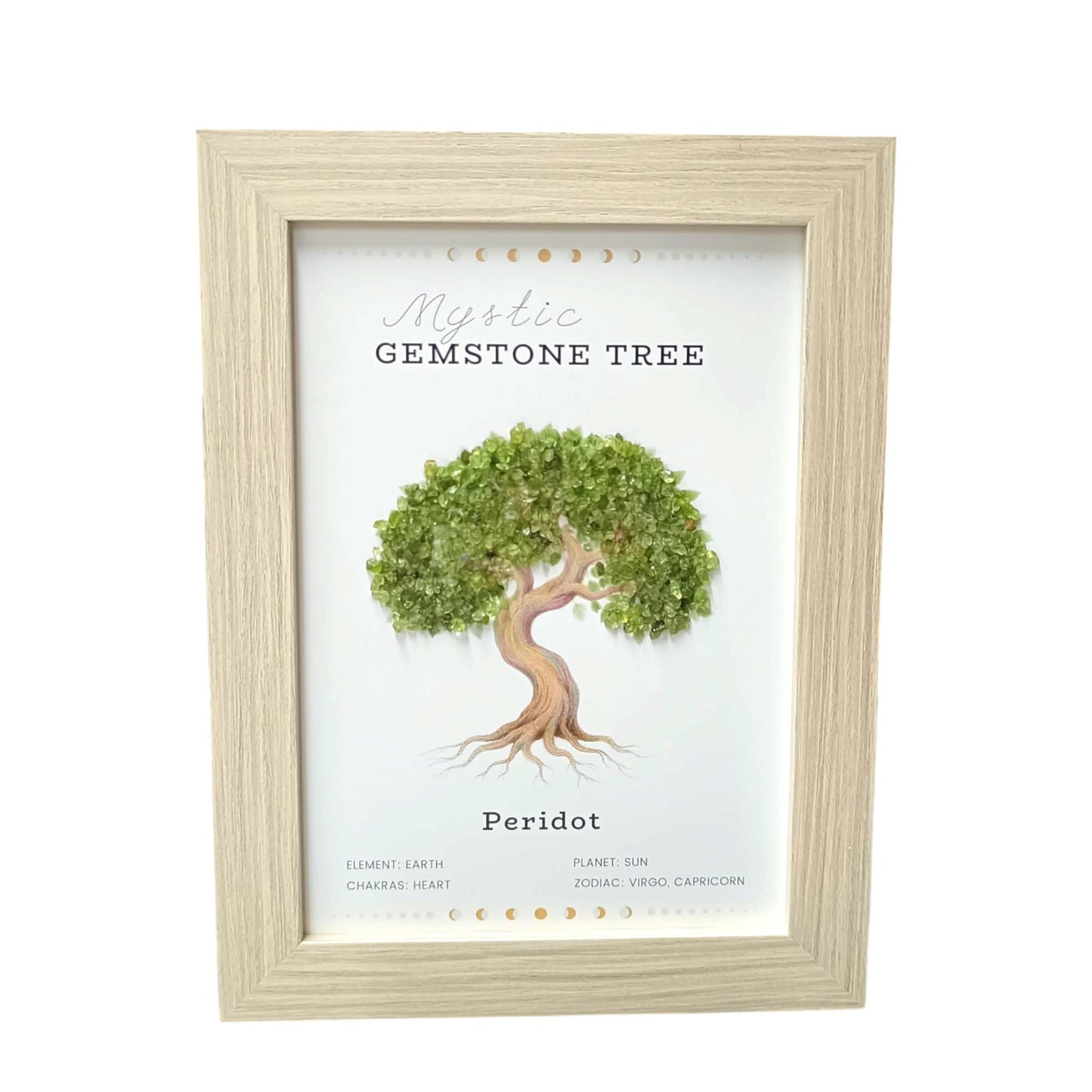 Cuadro Decoracion Arbol Con Minerales Chips Piedra Olivino 21x15 Cms Ref: 600104521