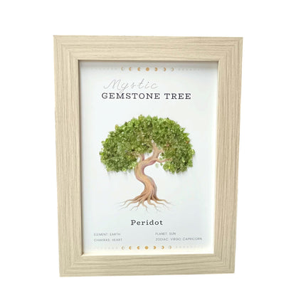 Cuadro Decoracion Arbol Con Minerales Chips Piedra Olivino 21x15 Cms Ref: 600104521