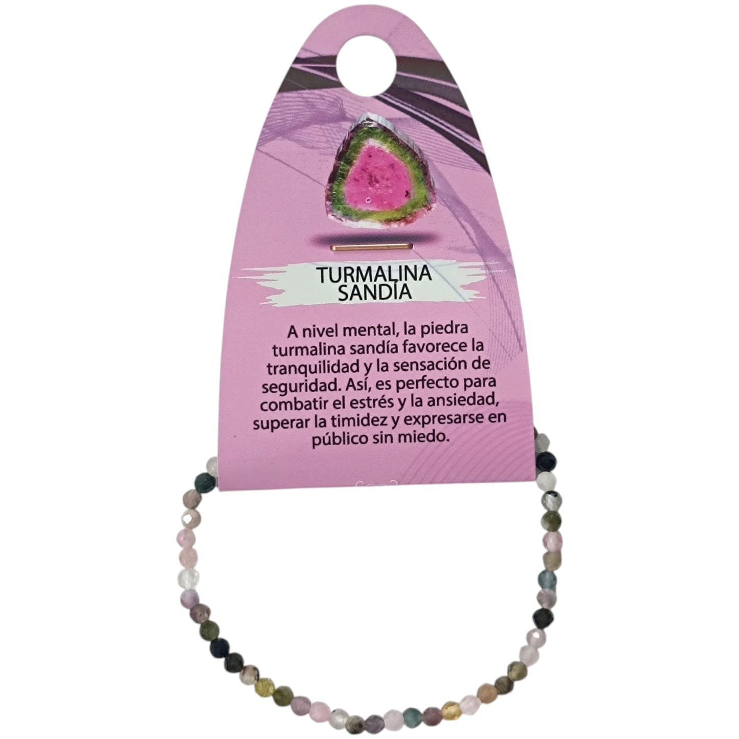 Pulsera Facetada Turmalina Sandia 3 mm