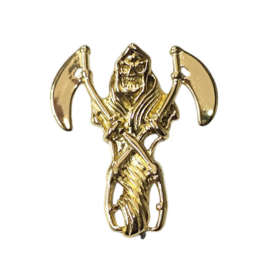 600104128-02 Colgante Acero Dorado Santa Muerte 45 mm