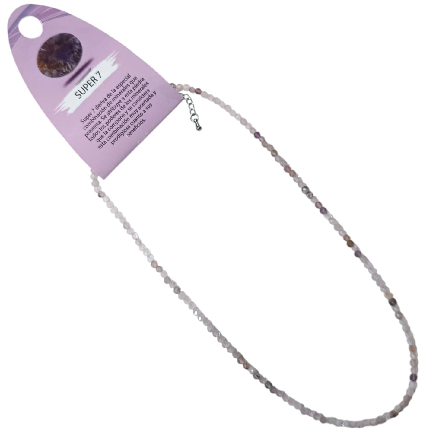 600603717 Collar Super 7 3 mm Facetada 40+5 Cms Cierre Acero