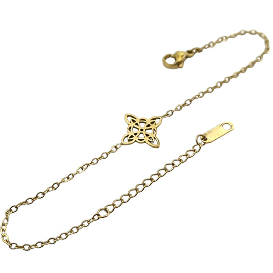 Pulsera Acero Con Dije Nudo De Bruja Largo 18cms Aprox Ref: 600104444-05