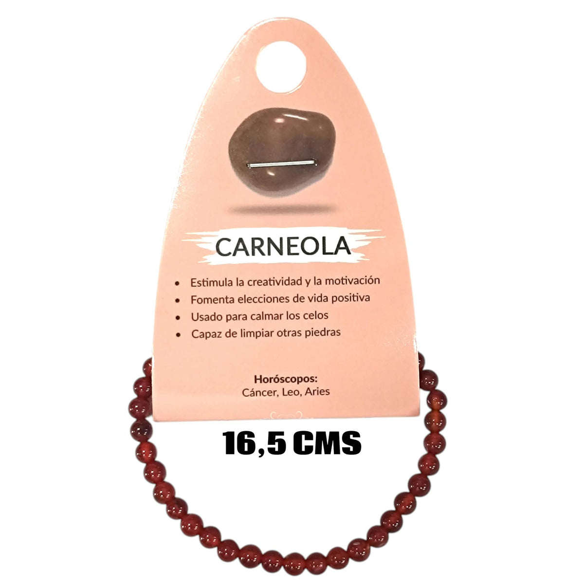 Pulsera Elastica Infantil 16,5 Cms Aprox Piedra Carneola 4 mm 600104509-07