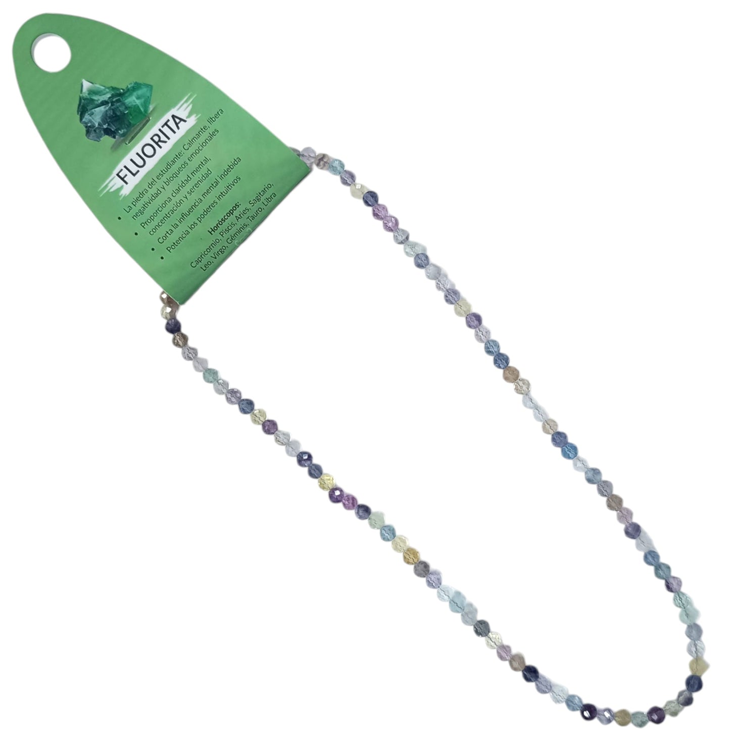 600603731 Collar Fluorta 4 mm Facetada 40+5 Cms Cierre Acero