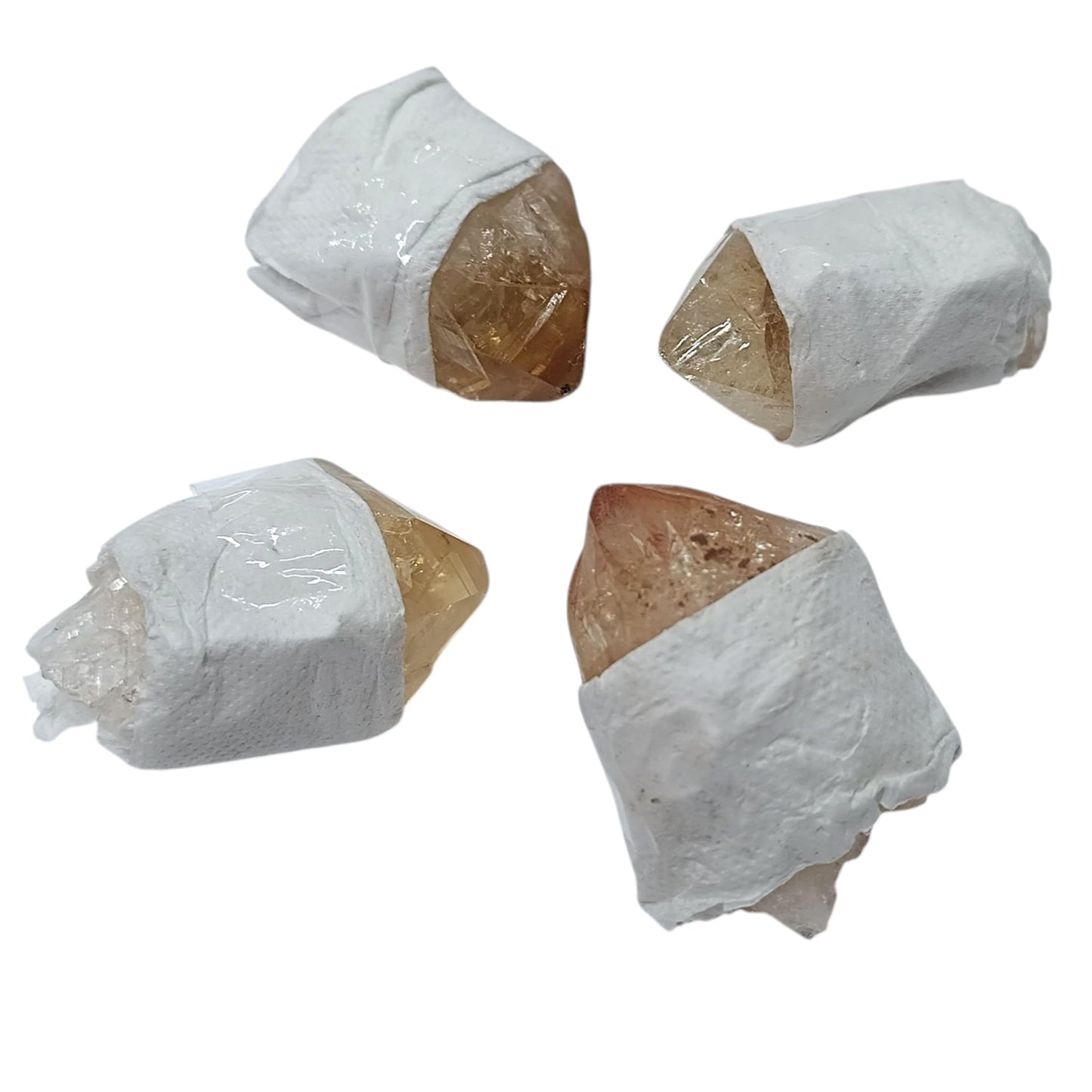 Bolsa 4 Puntas Piedra Natural Citrino 125 Gramos Aprox  ( Las Piezas Pueden Ser Ligeramente Diferente A La Foto ) - stonez