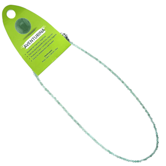 600603713 Collar Aventurina 2 mm Facetada 40+5 Cms Cierre Acero