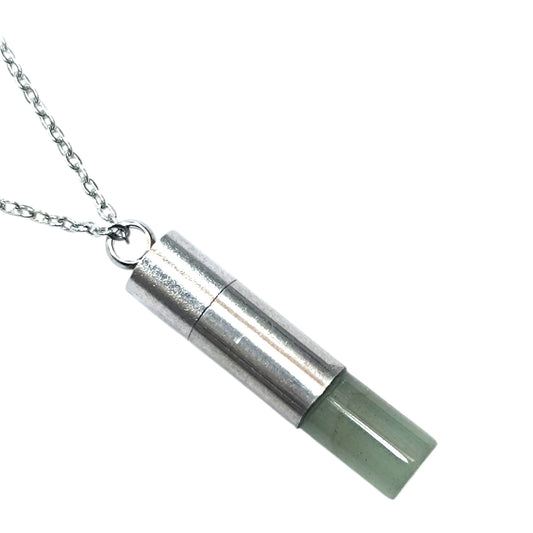 Collar Acero 45 Cms Cofre Deseo Con Piedra Natural Aventurina 600103553-12