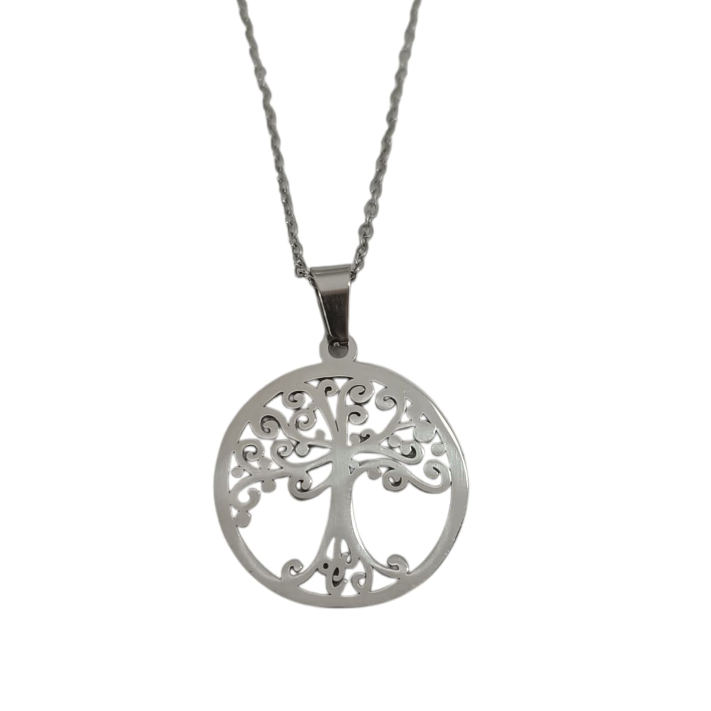 600103600-07 Collar Acero Arbol De La Vida Cadena 40+5 Cms