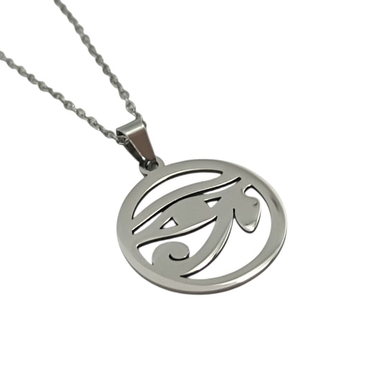 600103600-09 Collar Acero Ojo De Horus Cadena 40+5 Cms