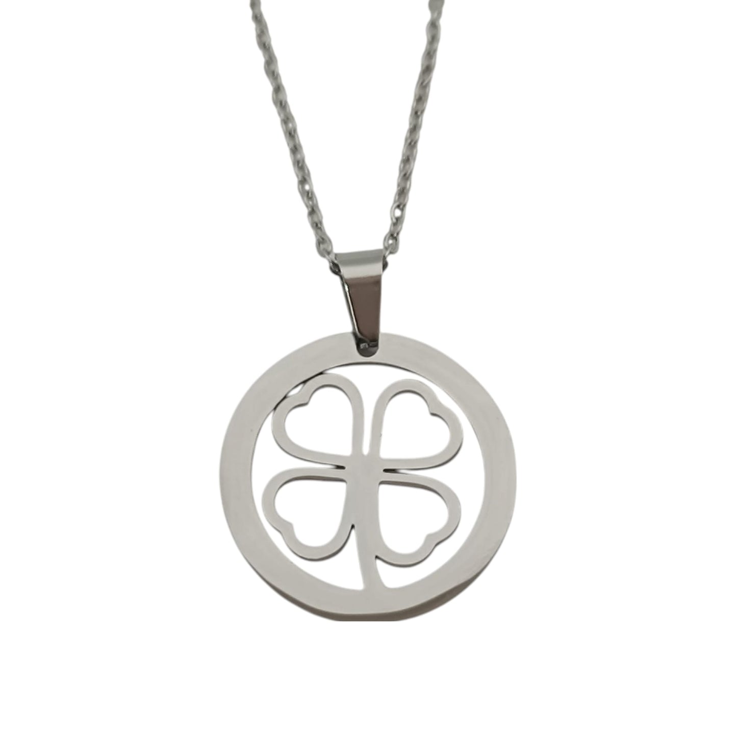 600103600-10 Collar Trebol Acero Cadena 40+5 Cms