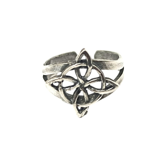 400801766 Anillo Plata De Ley 925 Nudo De Bruja Adaptable