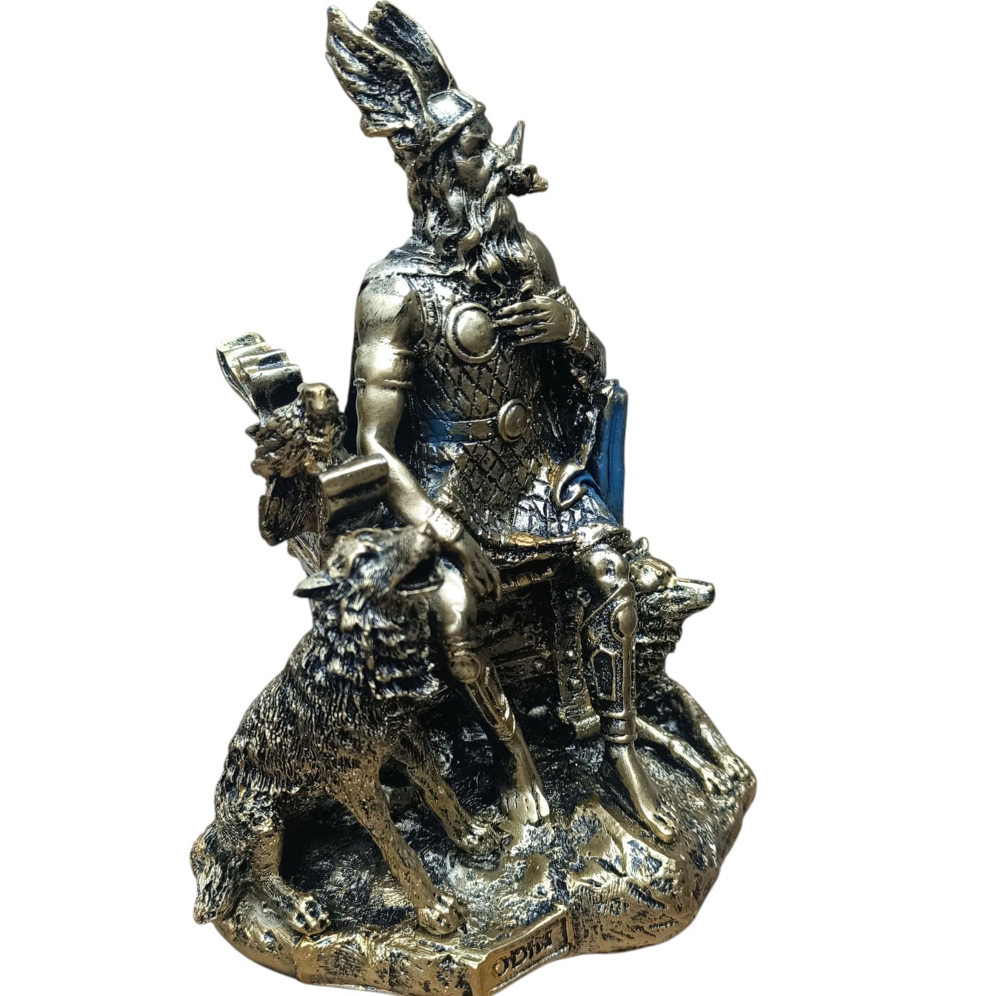 600103970 Figura Resina Dios Odin 26 Cms Aprox AZUL