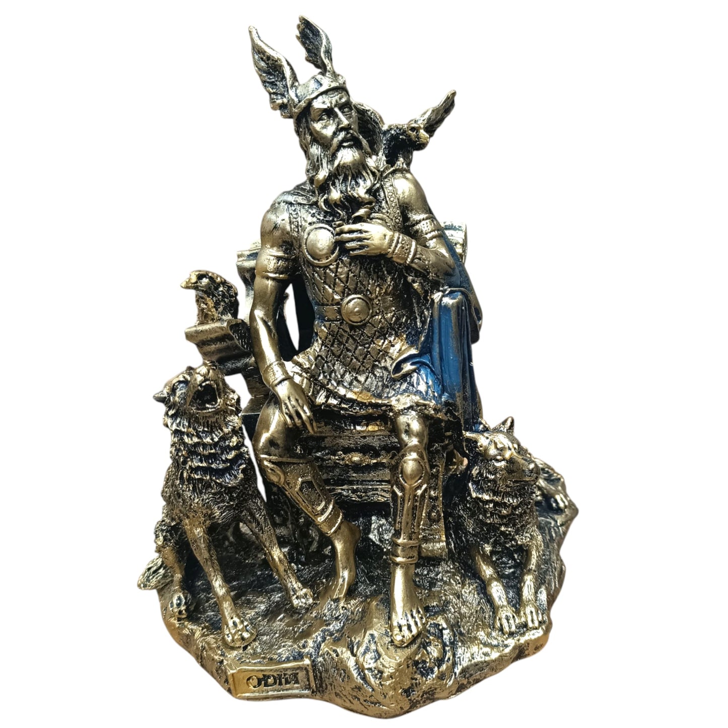 600103970 Figura Resina Dios Odin 26 Cms Aprox AZUL