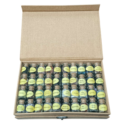 600104071 Coleccion 40 Botes Piedra Chips Minerales Surtidos Incluye Caja 23x15 cms