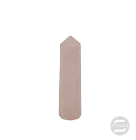 1114 Obelisco De 6,5 cm Aprox Cuarzo Rosa 0.040 gramos PC N1