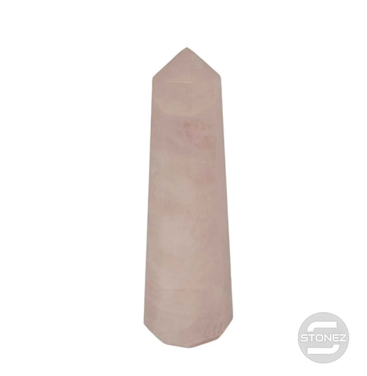 1114 Obelisco De 9,5 cm Aprox Cuarzo Rosa 0.120 gramos PC N4