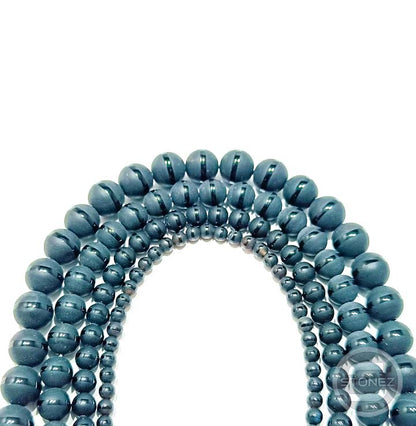 40518 Tira Cuentas Piedra Natural Onix Saturno En 8 mm
