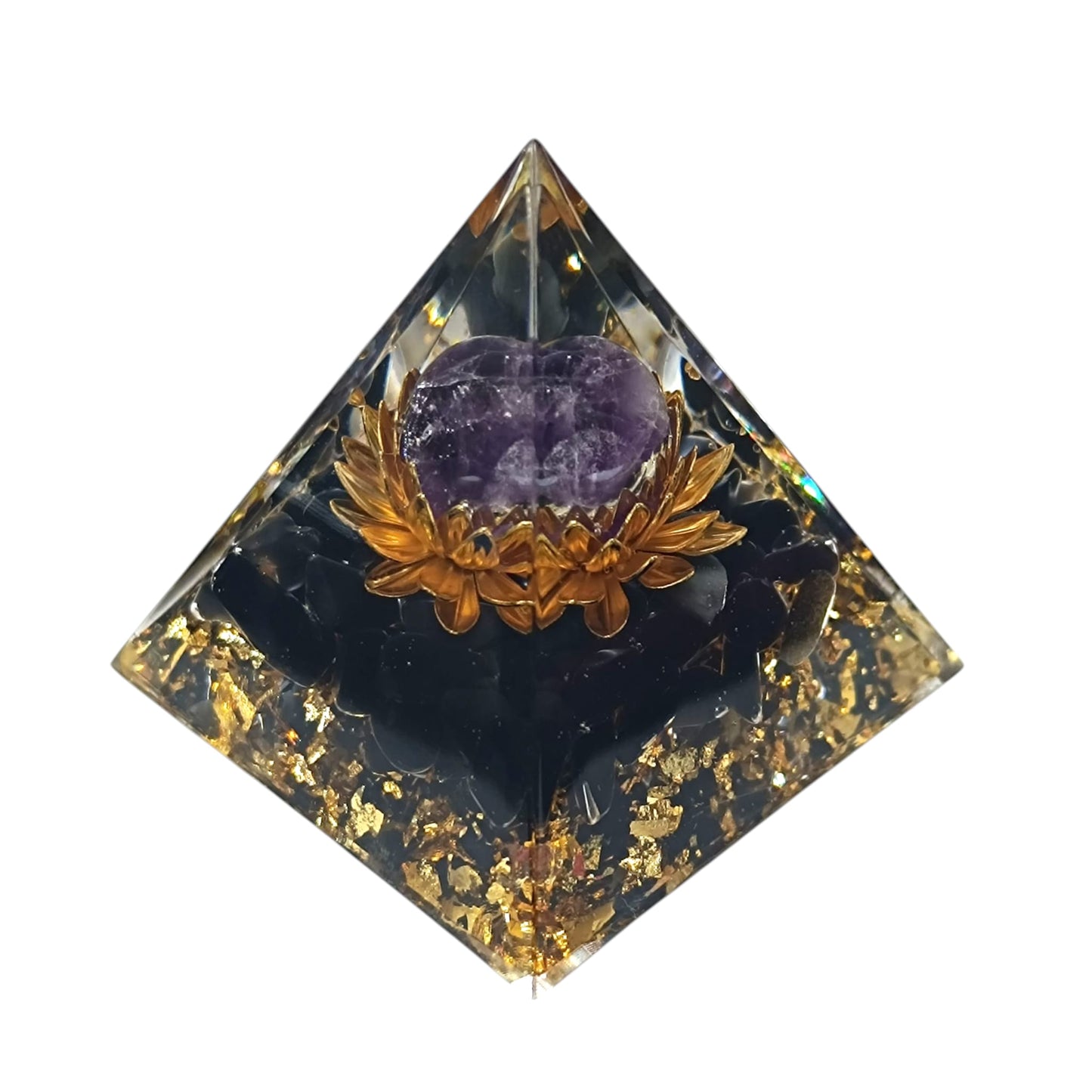 400202371-030 Pirámide Orgonita Con Mineráles 5 Cms Aprox - stonez