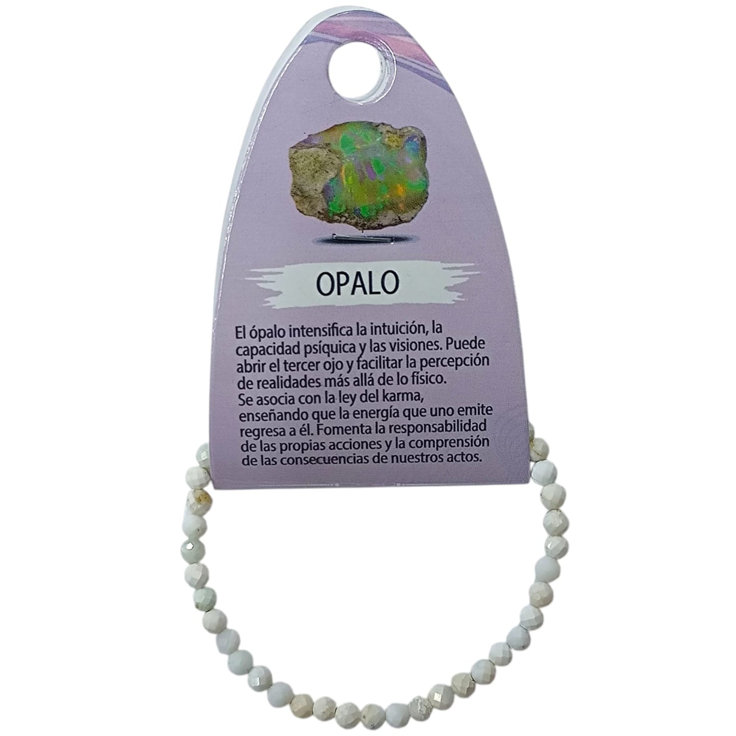Pulsera Facetada Piedra Natural Opalo 4 mm Ref: 600604256