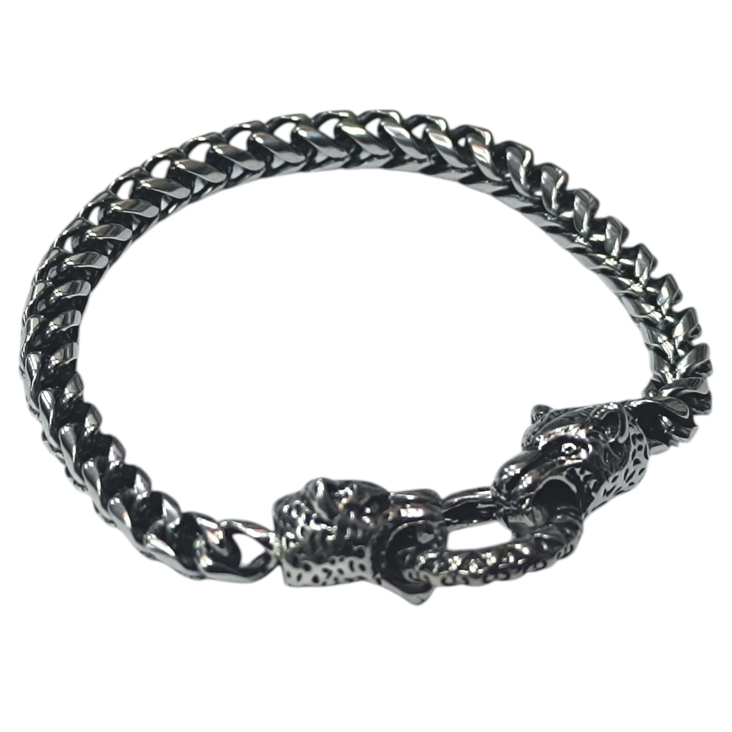 Pulsera Acero 21 Cms Cierre Cabeza De Pantera 600103480-04
