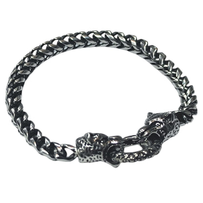 Pulsera Acero 21 Cms Cierre Cabeza De Pantera 600103480-04
