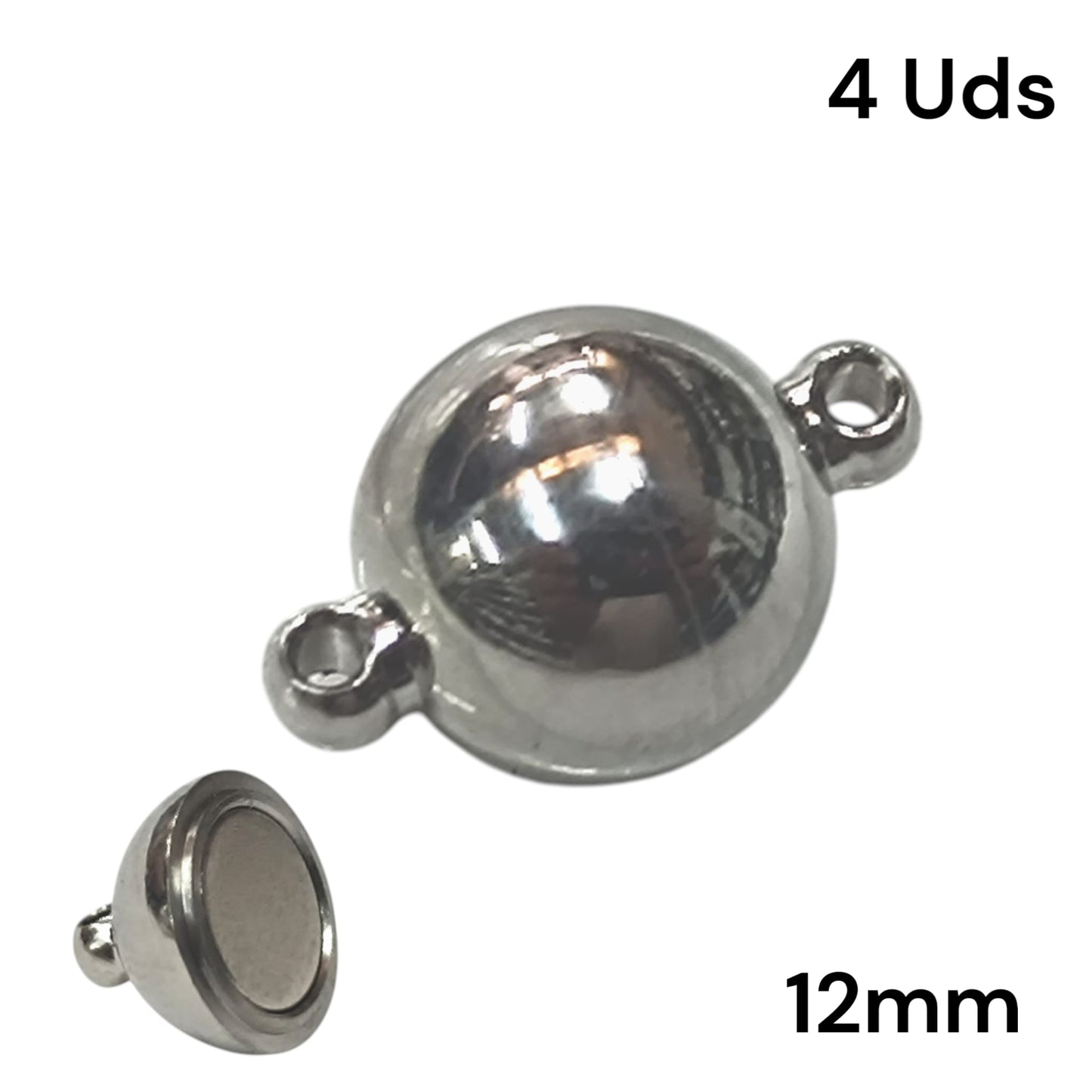 4 Unidad Cierre Bola Iman Acero 12 mm Ref 37465