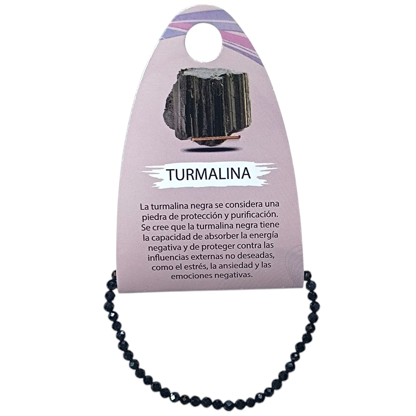 Pulsera Facetada Infantil Turmalina 3 mm 15,5 Cms Aprox 600604310