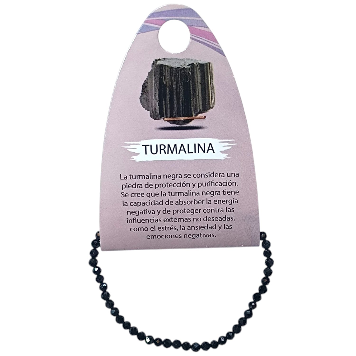 Pulsera Facetada Infantil Turmalina 3 mm 15,5 Cms Aprox 600604310
