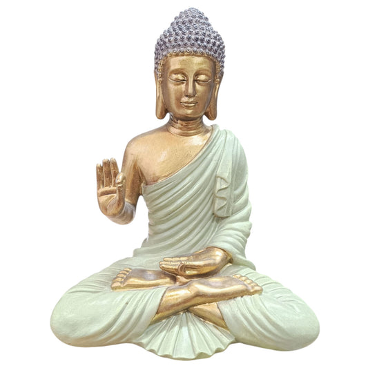 Figura En Resina Buda 31 Cms Aprox Verde Claro 600104068